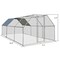 Grey Large Walk In Chicken Coop with Lockable Steel Door and PVC Coated Hexagonal Wire Mesh